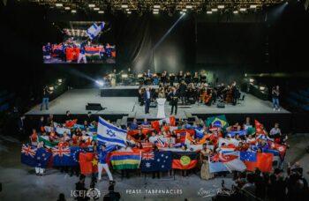 people holding flags