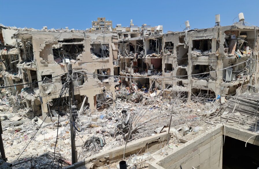 Bat Yam after Iran's bombing