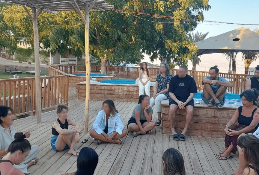 Victims of terror gathered outside to share stories and community with each other